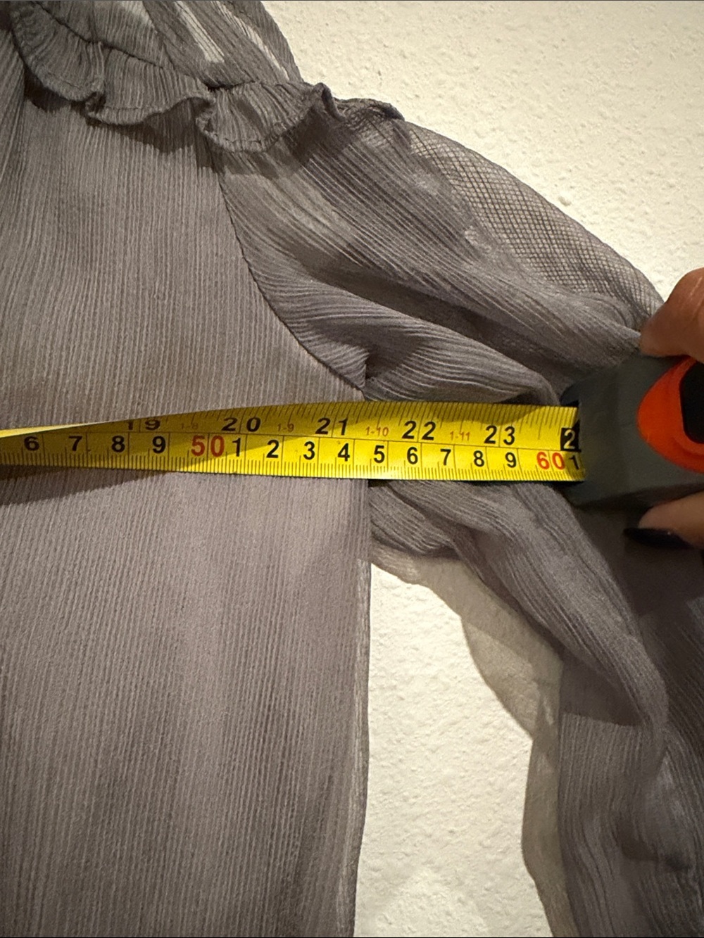torrid Gray Cold-Shoulder Ruffle Tunic - Picture 4 of 5